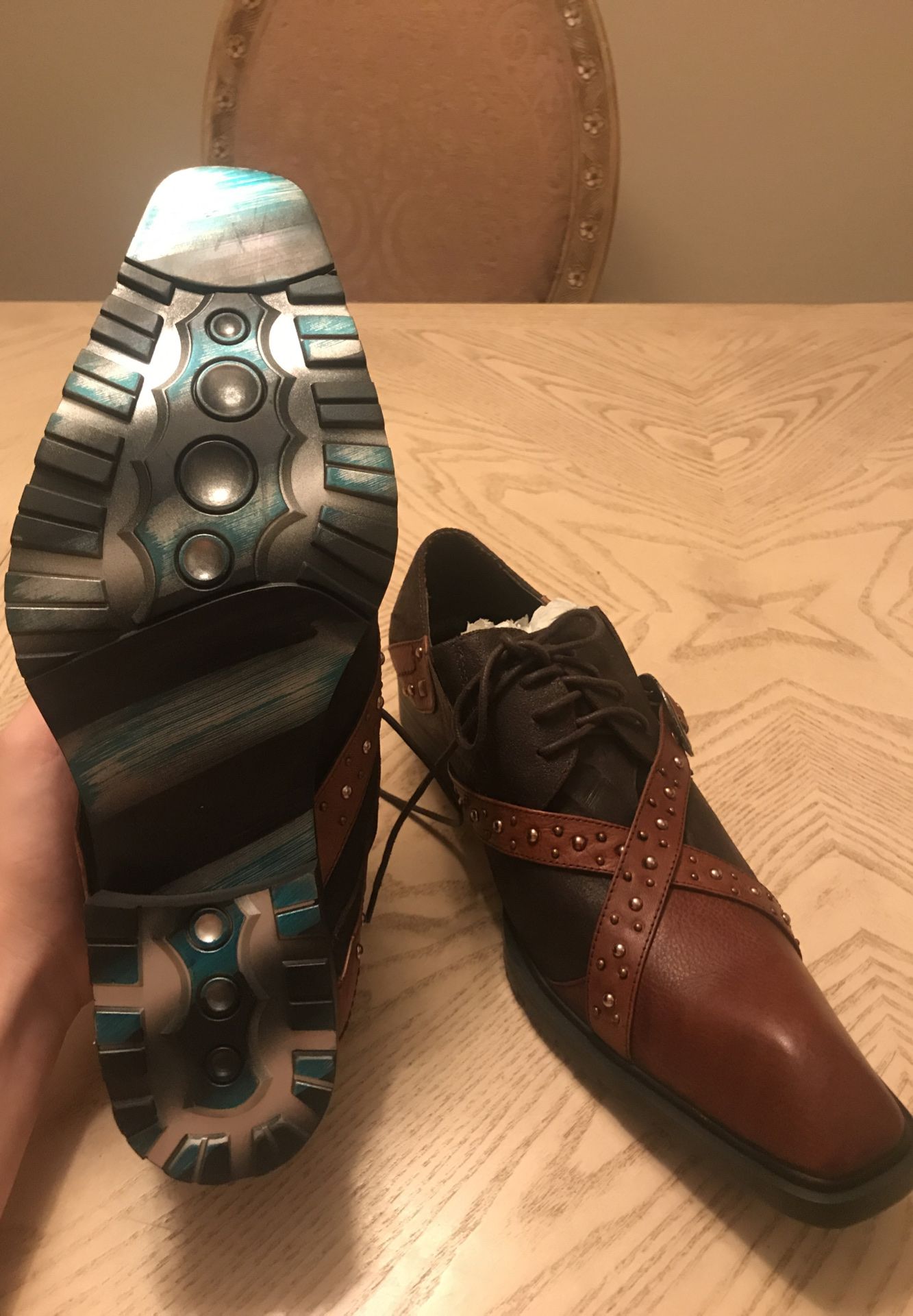 Aurelio Garcia Fiesso leather and suede shoes size 42
