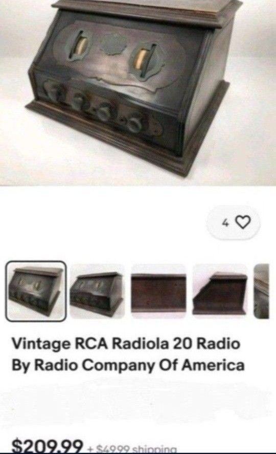 Antique True Collectible 1920s Radio Old Radio 20
