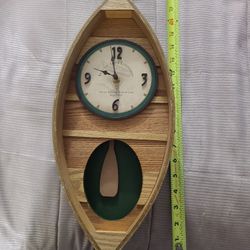 Wood Boat Clock 