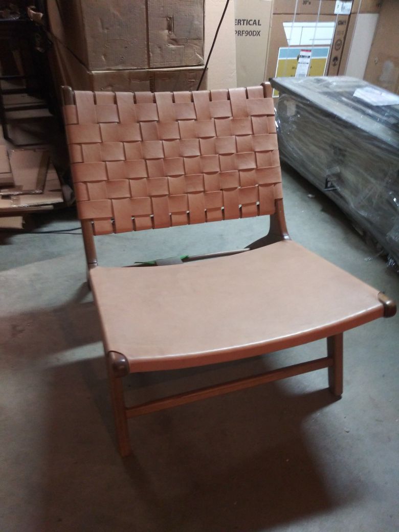 New Wisteria Woven Leather Chair