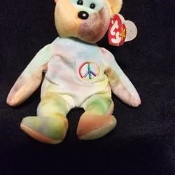 Peace Bear - Rare Retired Beanie Baby