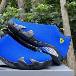 Jordan Retro 14 Blue Ferraris Size 8.5