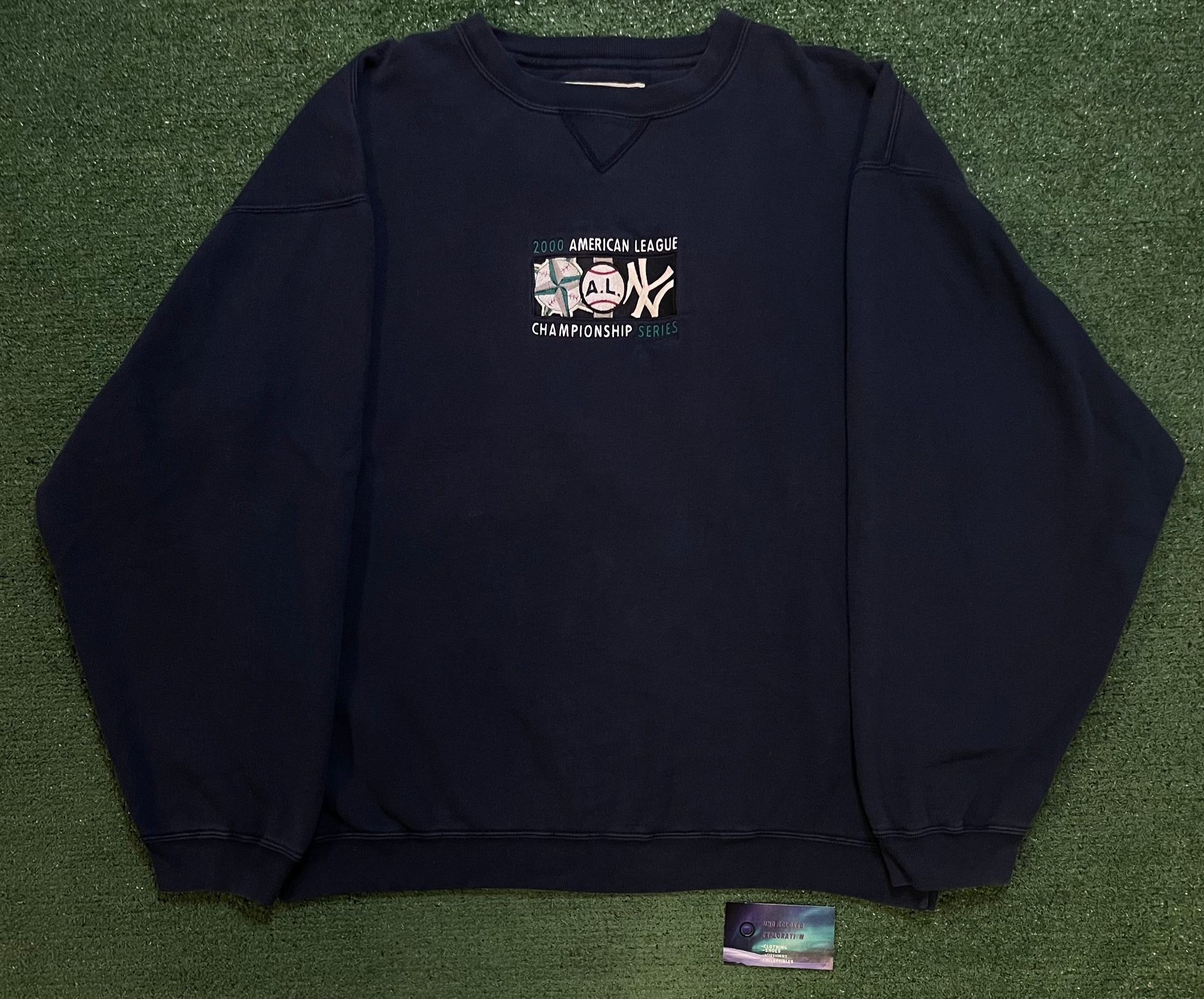 Vintage 2000s Seattle Mariners vs New York Yankees 2000 American League championship series crewneck