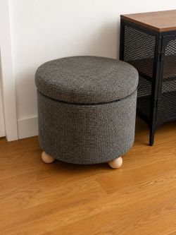 Round Storage Ottoman