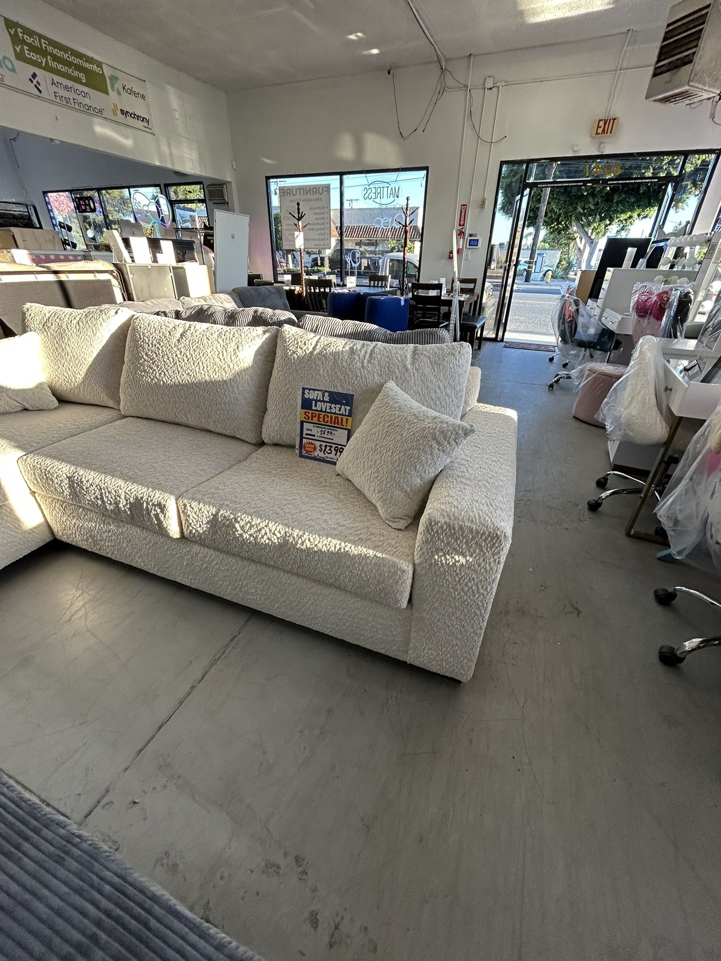 Cream Custom Sectional Sofa ( Available In Different Colors And Fabric, Made To Order