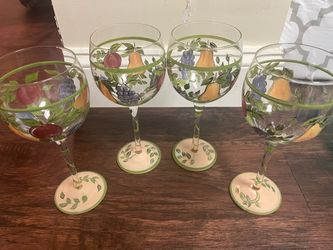 Hand-Painted Wine Glasses