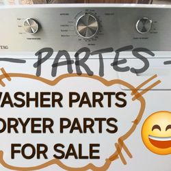 WASHER AND DRYER PARTS FOR SALE