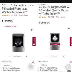 LG Washer & Dryer Like New! 