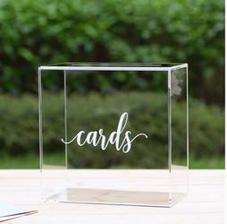 🔥NEW Acrylic Wedding Card Box Clear Large Keepsake/Event Box - $35!
