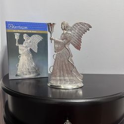 Brand new Silver plated angel candle holder 