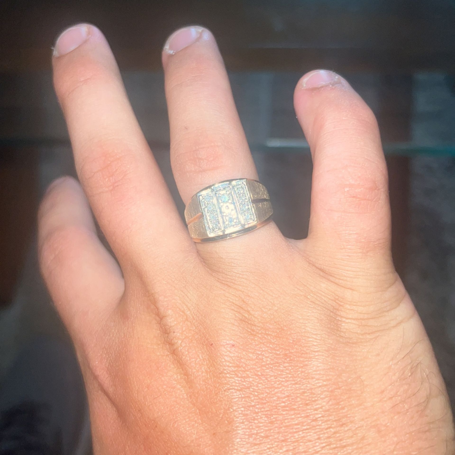 10kt Mens Diamond Ring