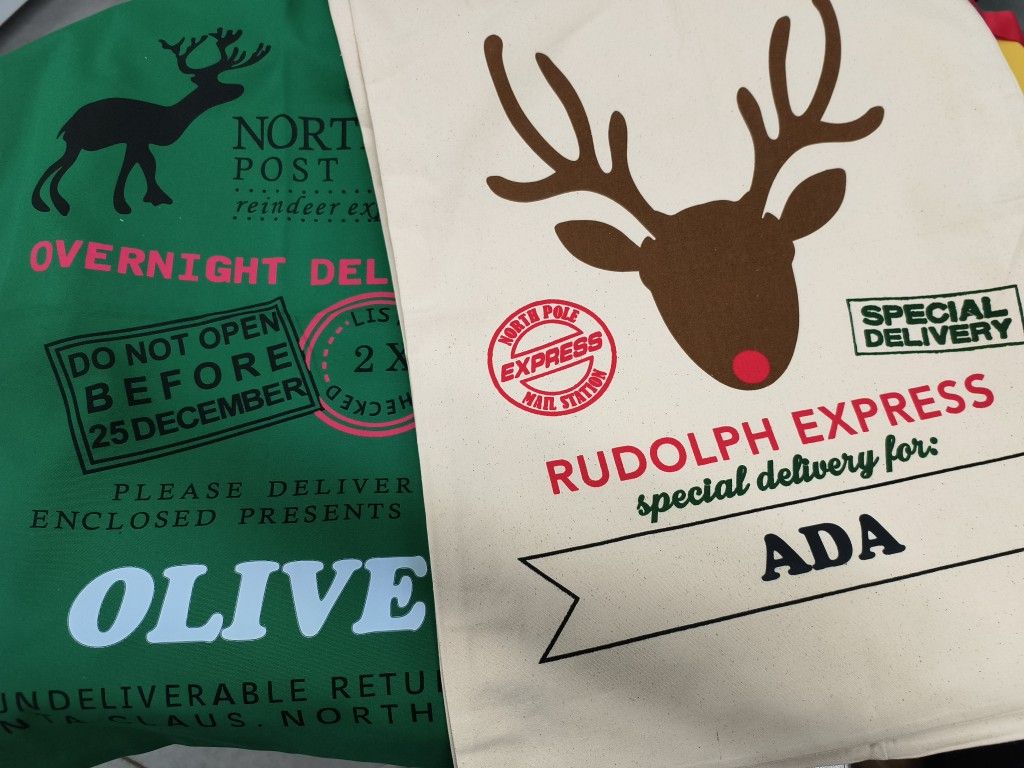 Personalized Christmas Santa sacks