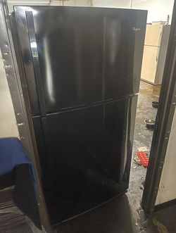 Whirlpool Top Mount Black Refrigerator Fridge
