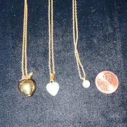 3 Costume Gold Necklaces