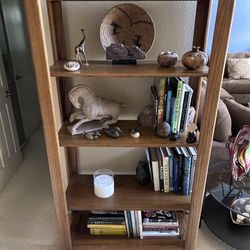 Wood Bookcase & Decor Display