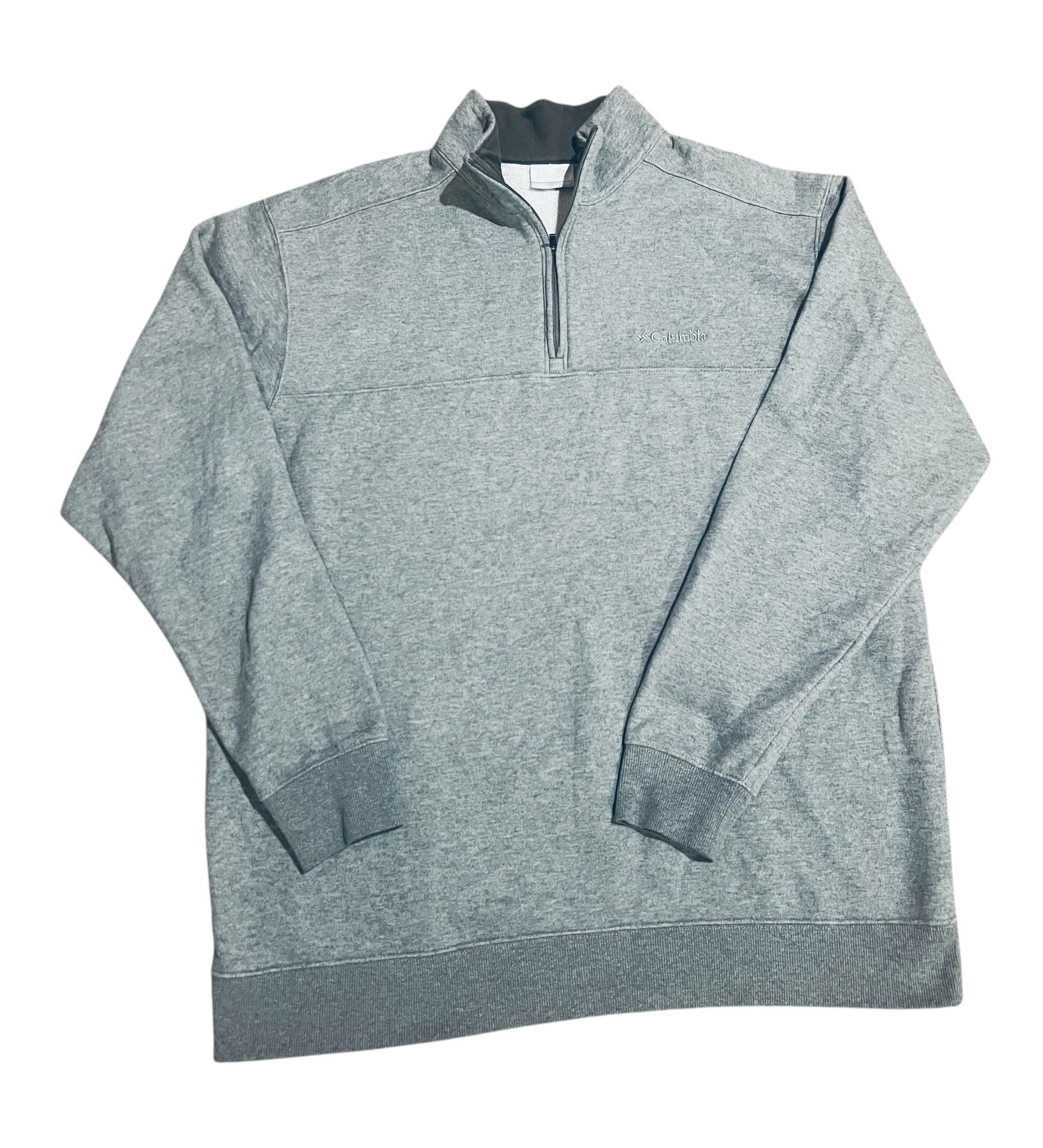 Columbia Fleece Sweatshirt Size Gray 1/4 Zip Pullover Outdoor XL