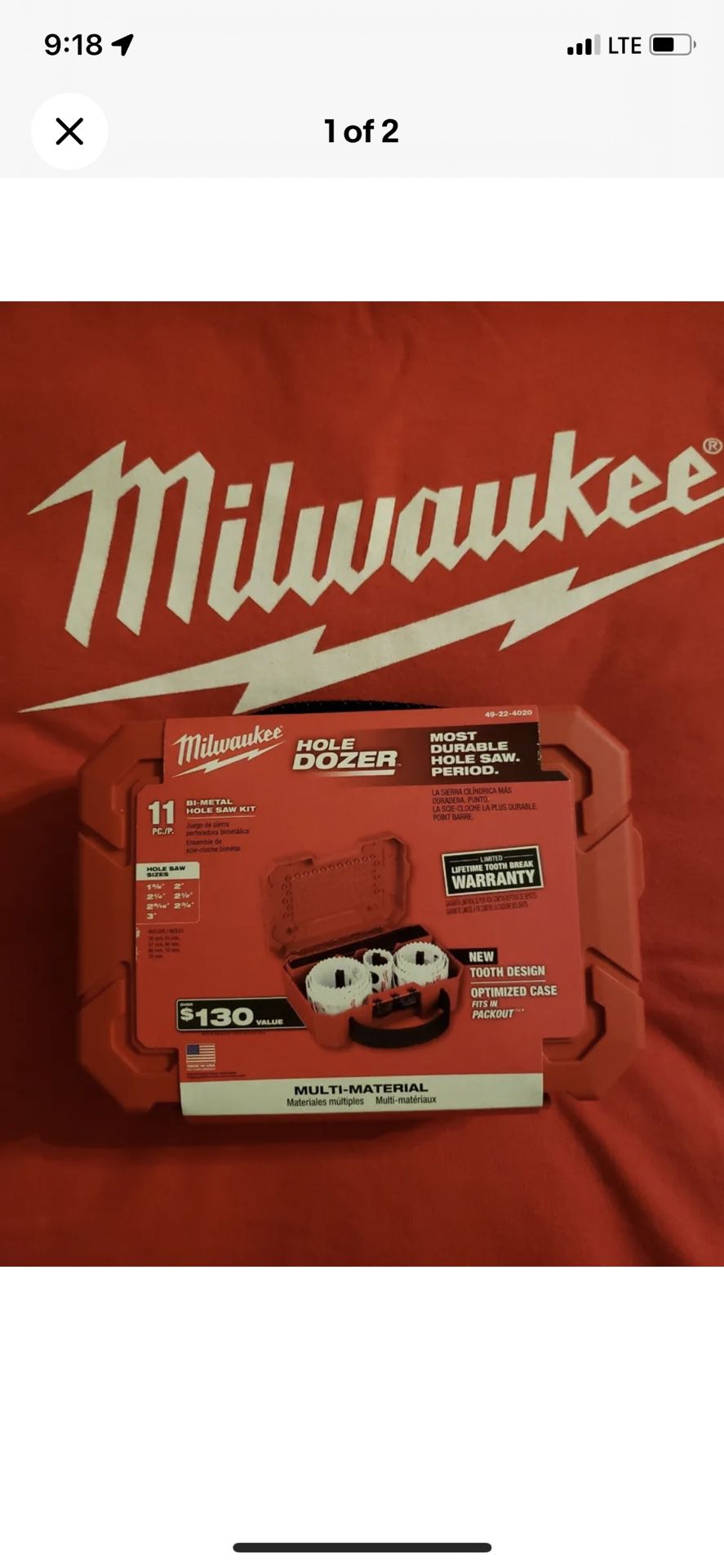 Milwaukee Hole Dozer General Purpose Bi-Metal Hole Saw Set (11-Piece) Brand New