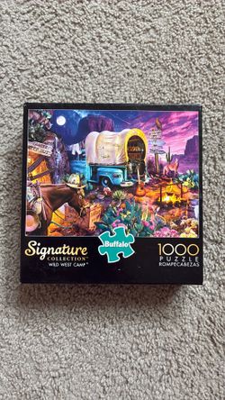 Buffalo jigsaw puzzle WILD WEST CAMP no missing pieces