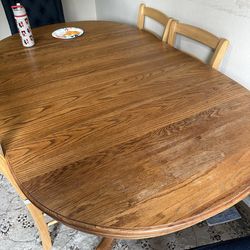 Wood dining room table