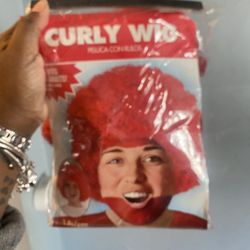 Red Curly Wig Halloween