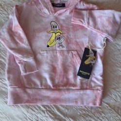 BRAND NEW BANANAS MONKET TODDLER HOODIES... FLEECE INSIDE.. 2T &3T