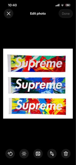 Supreme Multicolor Splash Box Logo Stickers Set of 3