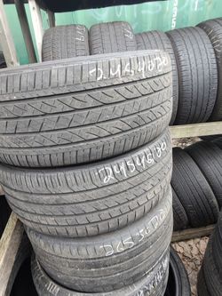 255 50 20 (4) high tread all season used tires NO hidden fees FREE installation