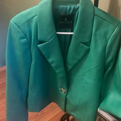 Leather Like Women’s Blazer Jacket 