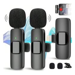 Wireless Lavalier Microphone for iPhone iPad, Broadcast Lapel Short Video Recording