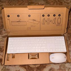 NEW HP White Wireless Keyboard and Mouse Combo
