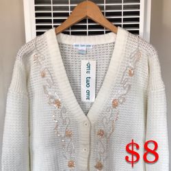 (NEW) (1 AVAILABLE) WOMEN’S ONE TWO ONE CARDIGAN - SIZE: LARGE 