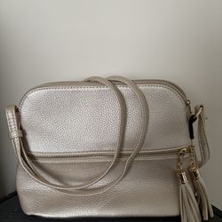 Gold crossbody bag