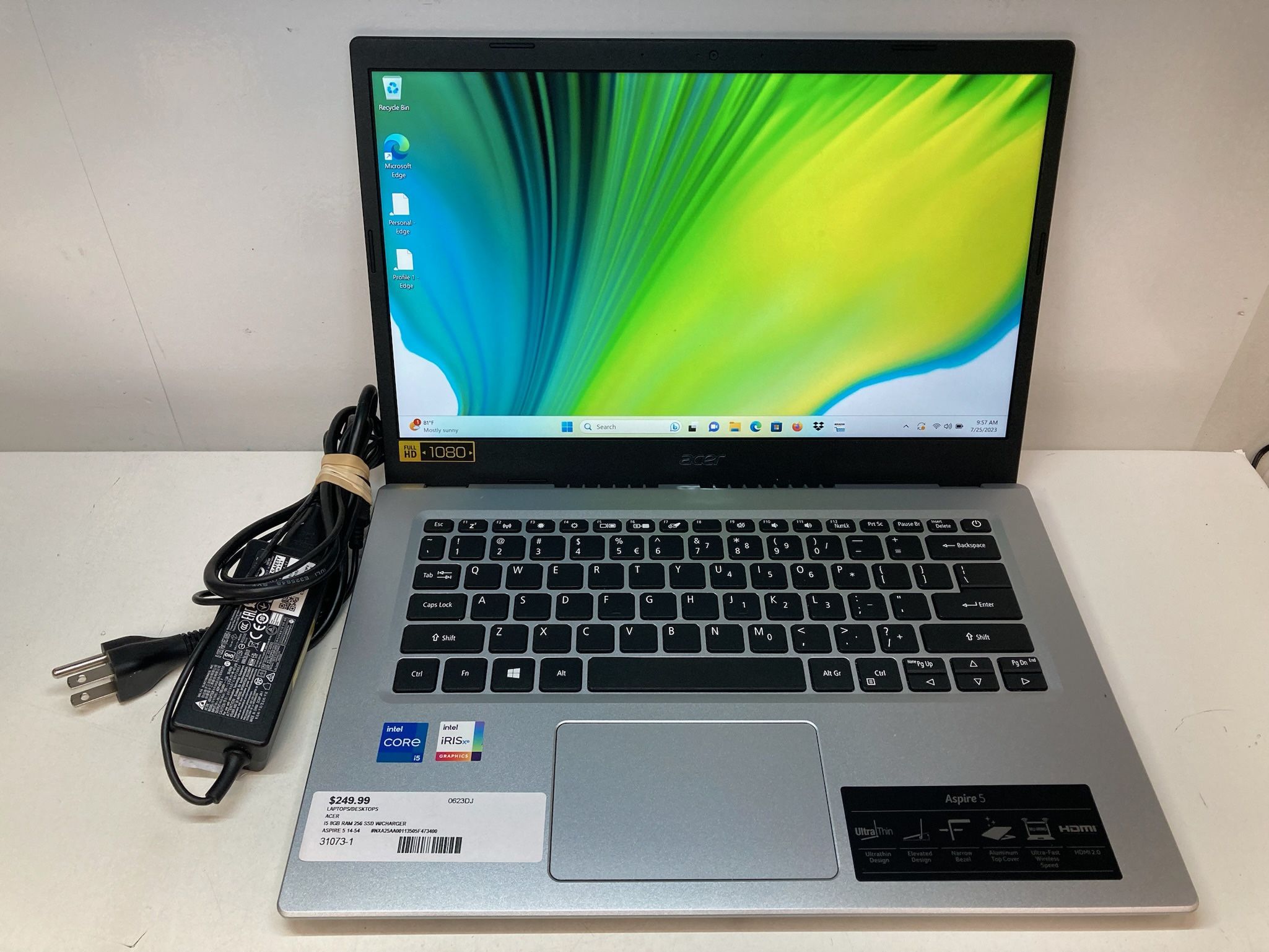 Acer Aspire 5 A514-54 I5 8GB RAM 256 SSD Laptop With Charger