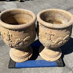 Large Concrete Flower Pots