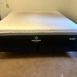 King Size Sapphire Sleep Silver Gel Memory Foam Bed - Mattress and Box Spring