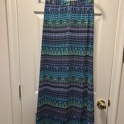 Patterned Maxi Skirt