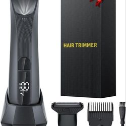 Manscape Body Hair Trimmer for Men Waterproof Wet/Dry Groin & Pubic Hair Groomer with LED Light, Dual Foil &Trimmer Blades, Cordless Rechargeable, LED