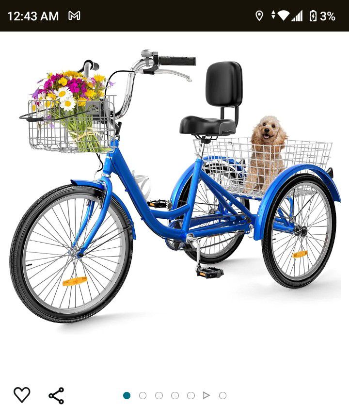 YITAHOME 7 Speed Adult Tricycle