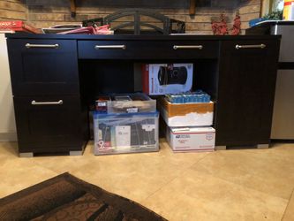 Large Dark brown desk $150 obo