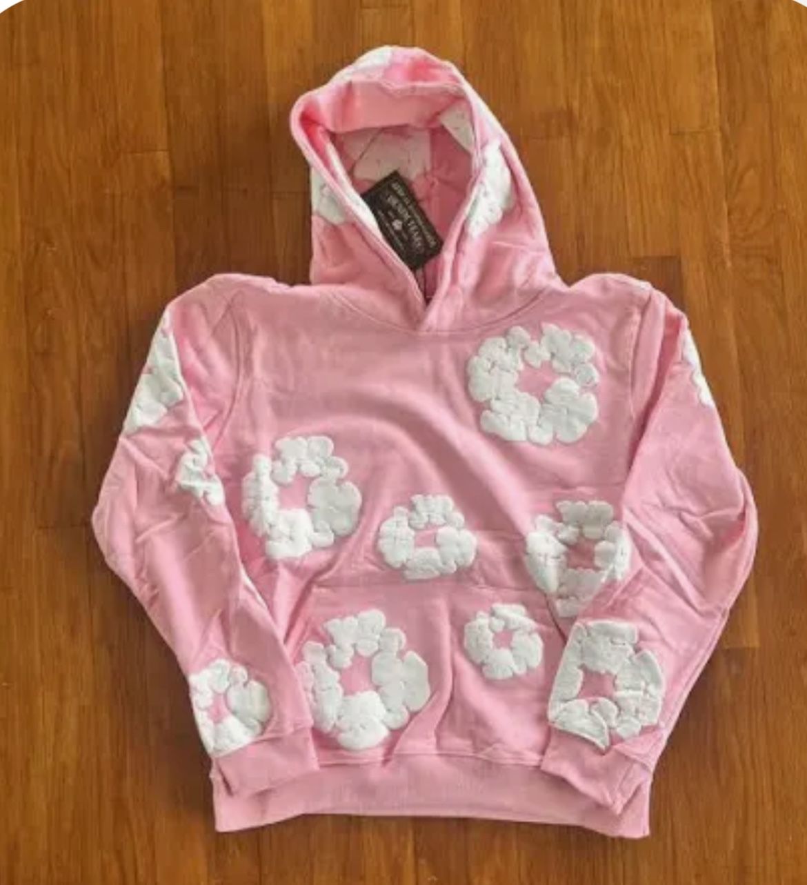 Pink Authentic Denim Hoodie