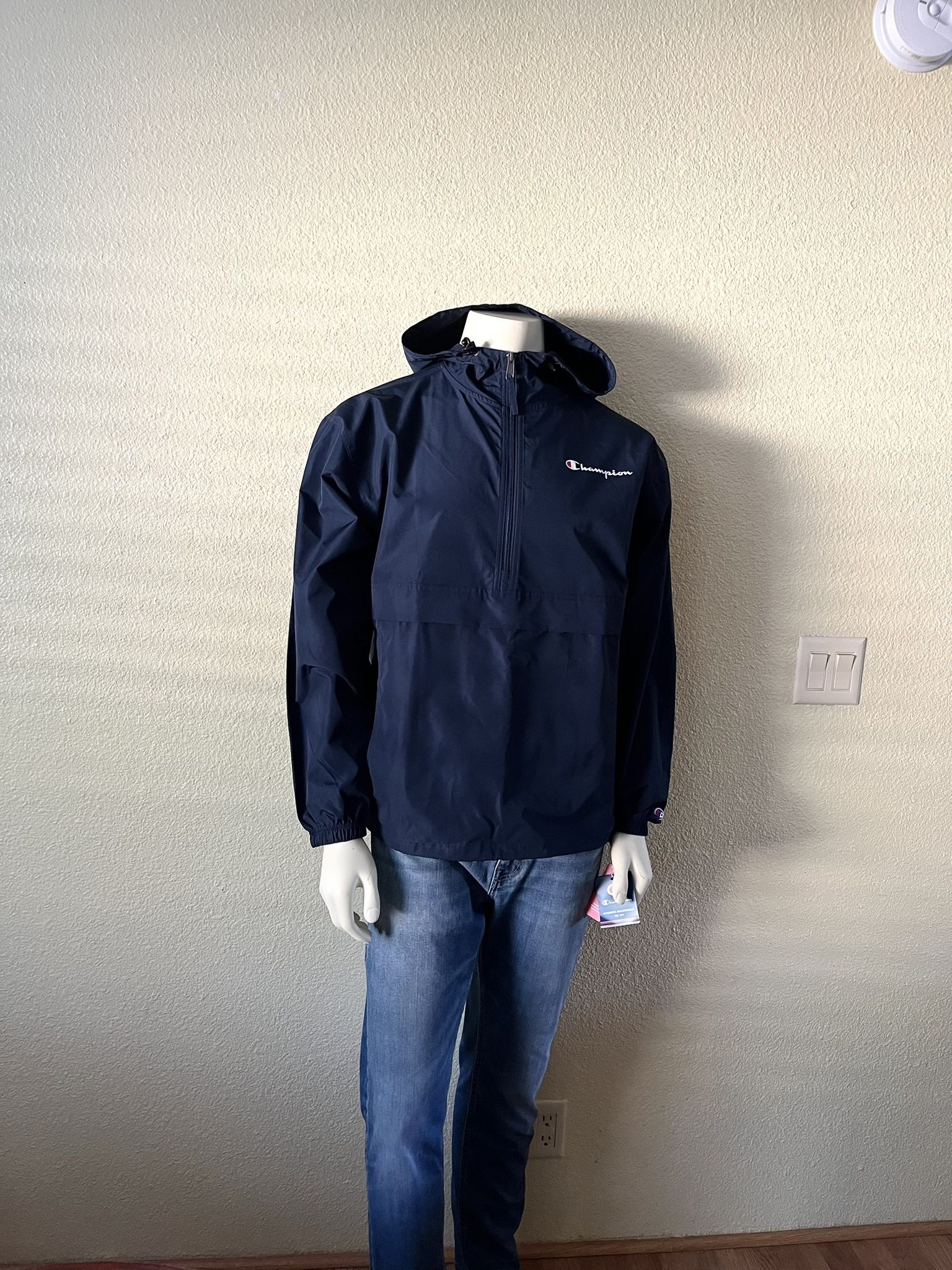 Champion Stadium Packable Jacket Script Logo Men’s Size M