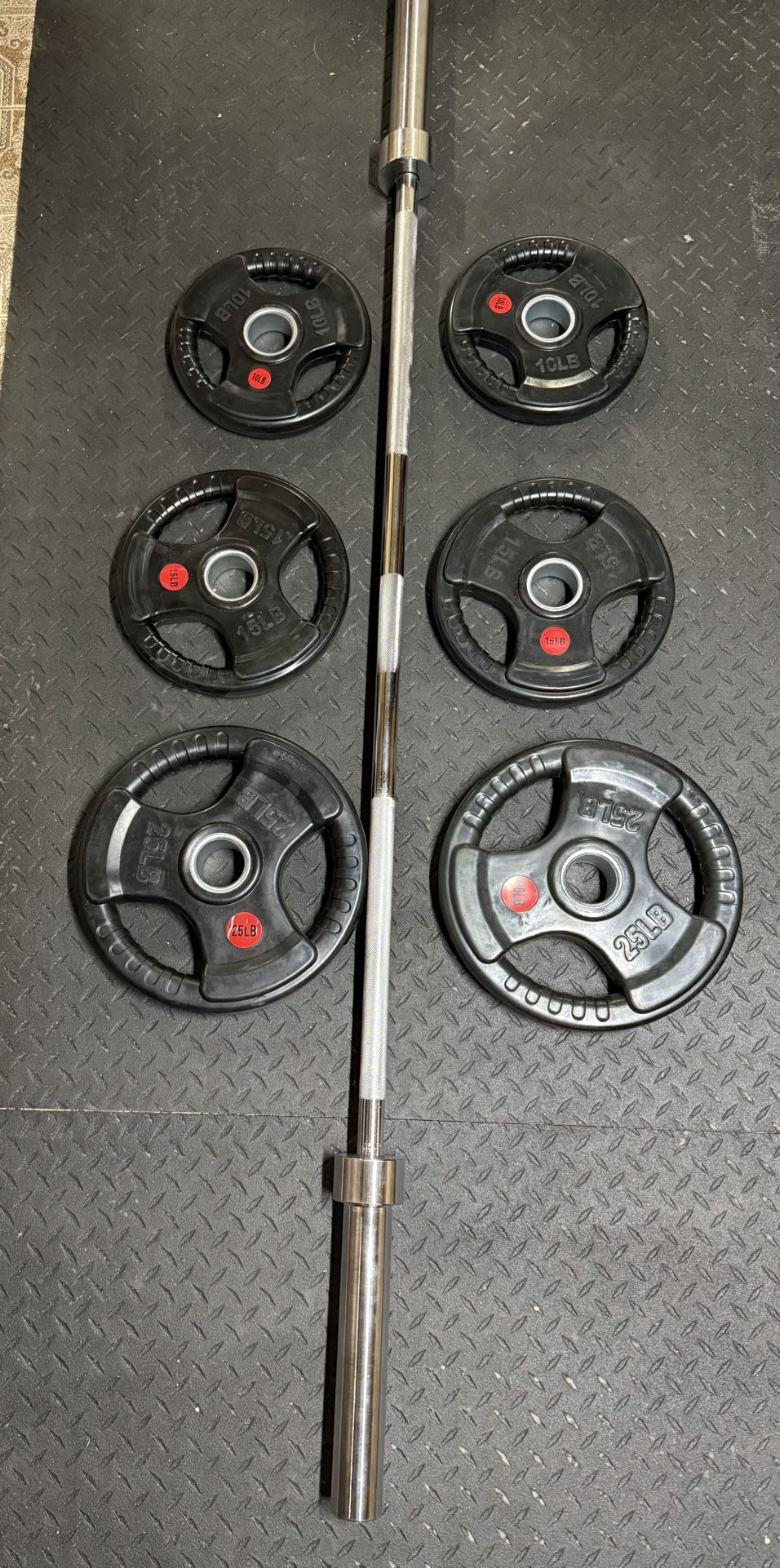 Barbell And Weight Plates Set