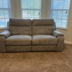 Microsuede Grey Couch 