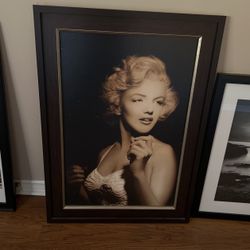 Framed Marilyn Monroe Photo,