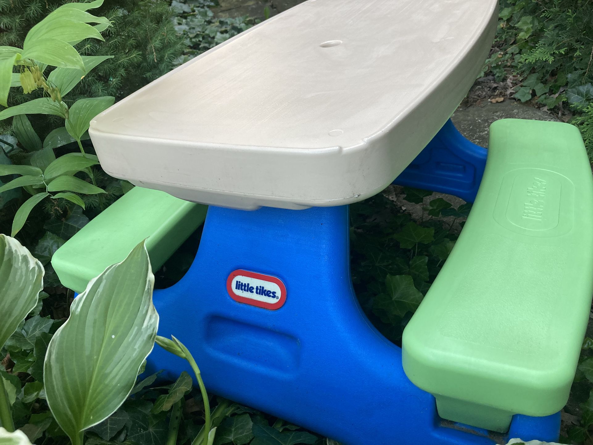 Little Tikes Junior Picnic Table Folds Flat For Easy Storage - Use Indoors Or Outdoors
