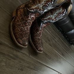 Cowboy Pirarucu Cognac Print Boots
