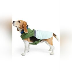 Youly Green and Blue The Explorer Reflective Pet Coat Size Small