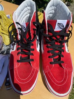 Vans high tops red black 11