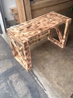 Custom handmade wooden bench