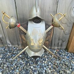 Antique ARMOR Chest Plate & TOOLS  plaque 